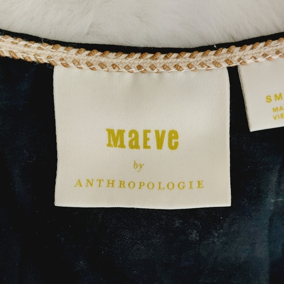 Anthropologie Maeve Ally Tunic Black Cutouts Summer Lagenlook Top P2952 - Picture 6 of 10